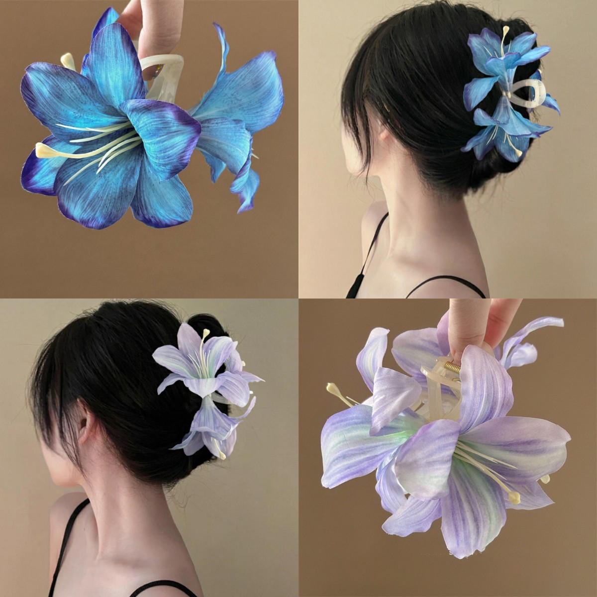 مشابك شعر على شكل زهرة الزنبق  - مراجعة Travel Accessories Aesthetic وسعره